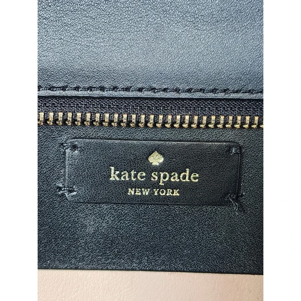 Kate Spade New York Magnolia Street Double Pocket Tote Black Pink Shoulder Bag